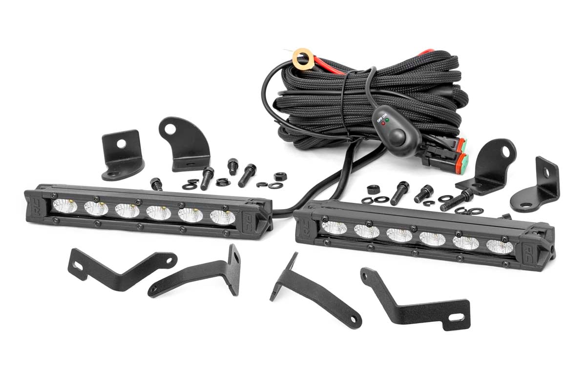 LED Light Kit | Bumper Mount | 6" Black Slimline Pair | Ford Ranger (19-23) - Image 5
