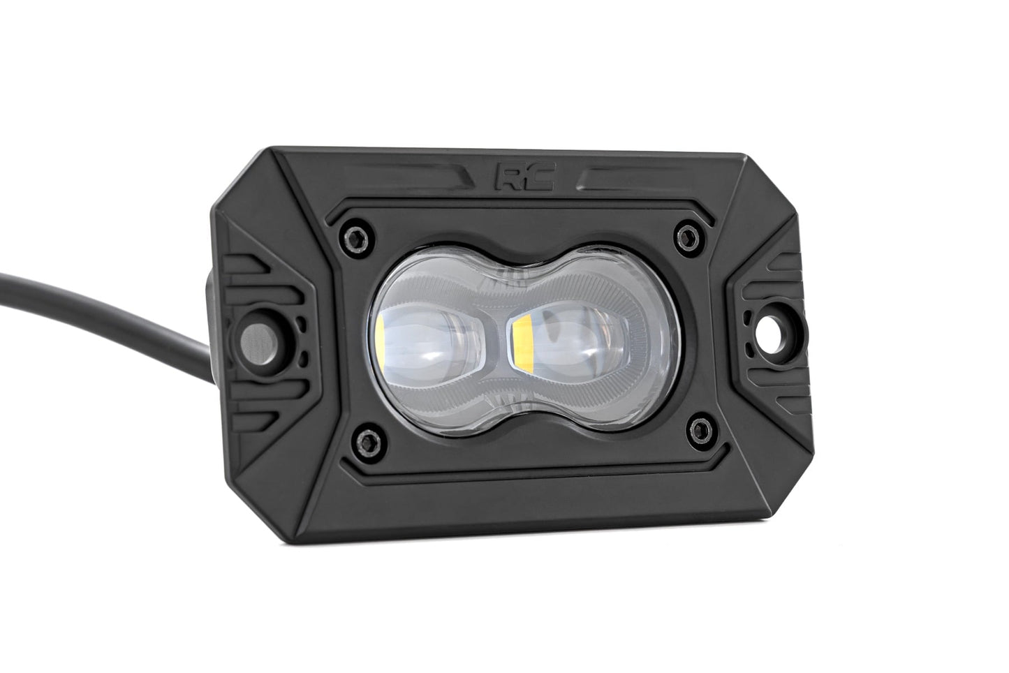 3x1.75 Inch Black Series LED Slim Aux | SAE Fog | Flush Mount | Pair - Image 2