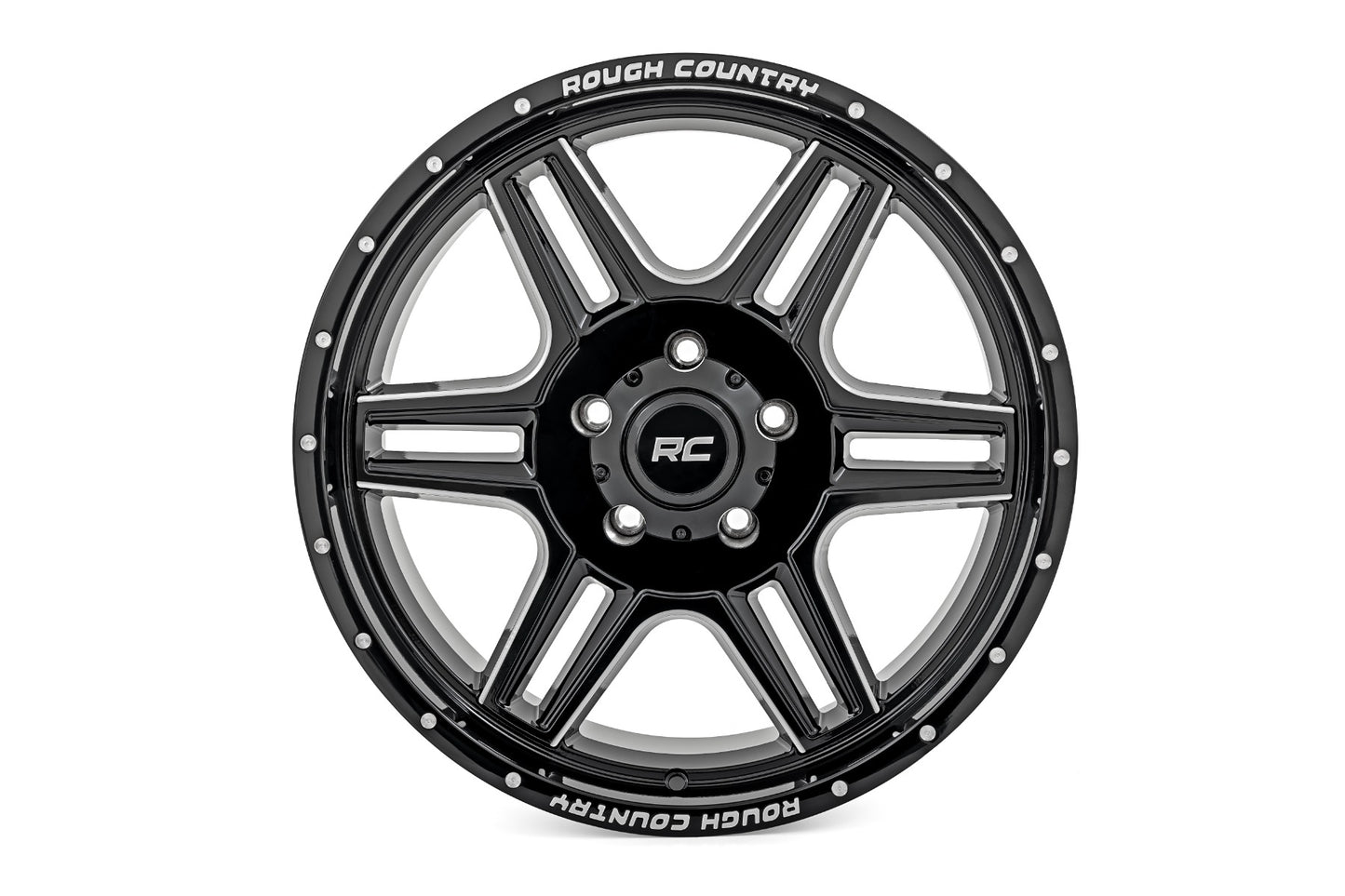 Rough Country 92 Series Wheel | Machined One-Piece | Gloss Black | 18x9 | 5x5.5 | +0mm - Image 4