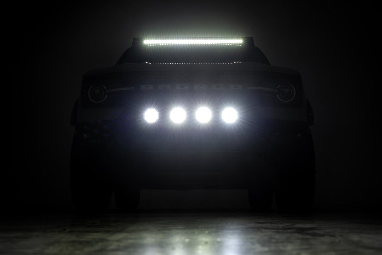 Nudge Bar | w/ Tow Hooks | 4 Inch Round Led (x4) | Ford Bronco Sport (21-24) - Image 6