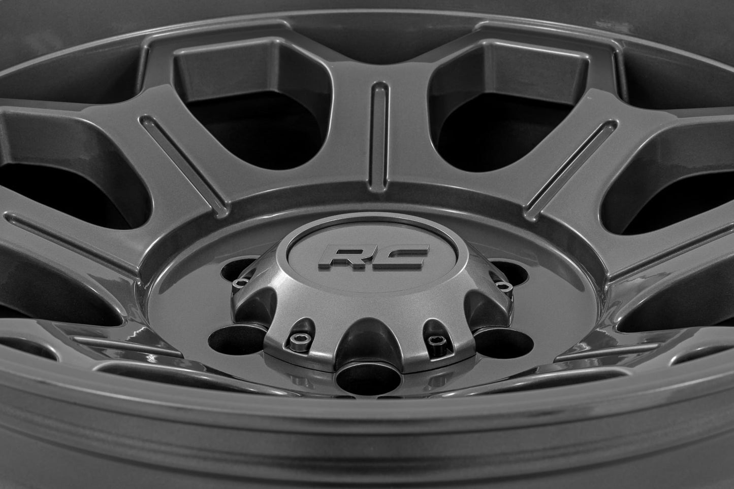 Rough Country 77 Series Wheel | One-Piece | Gunmetal Gray | 20x9 | 6x5.5 | 0mm - Image 6