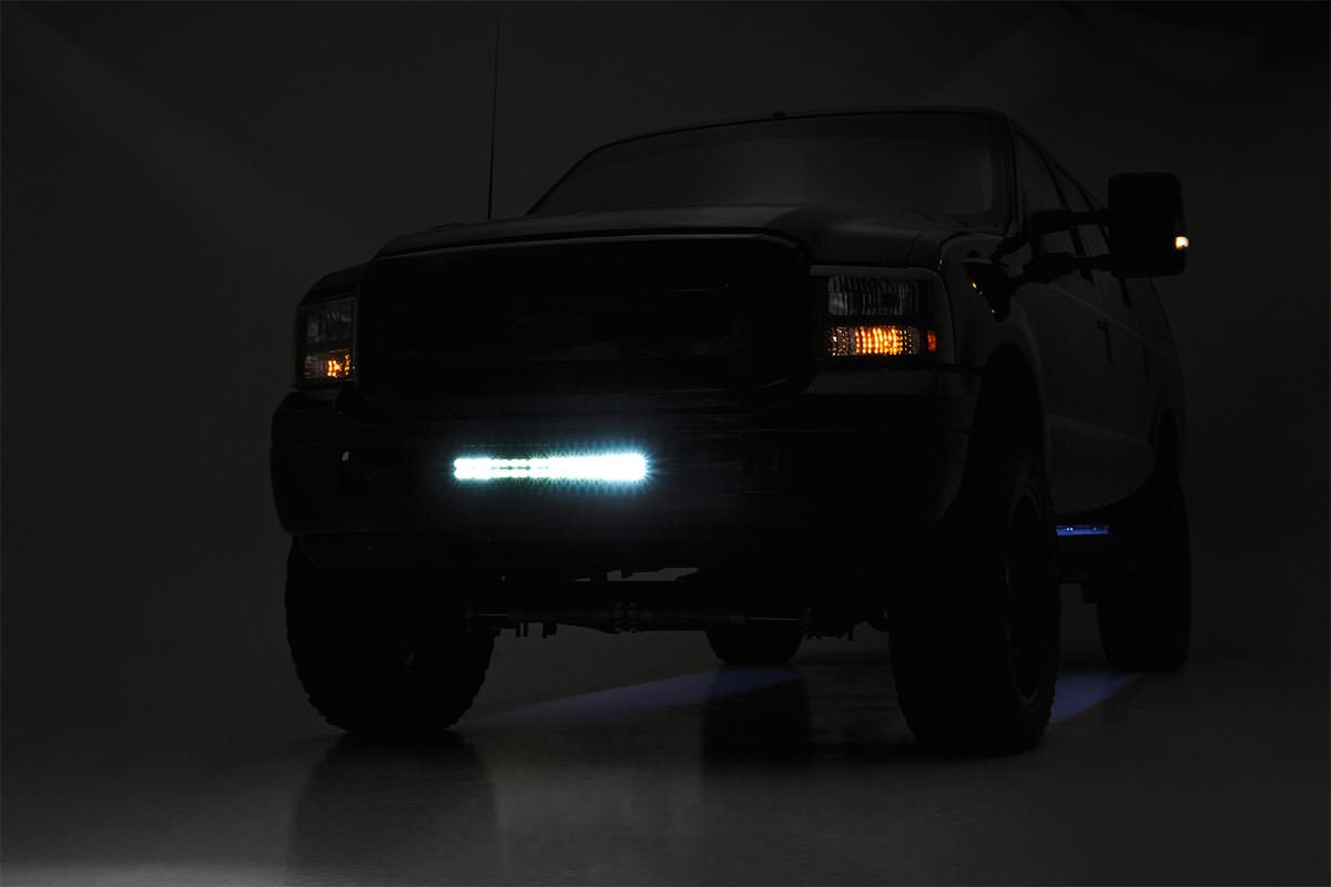 LED Light Kit | Bumper | 20" Chrome Dual Row | Amber DRL | Ford F-250/F-350 Super Duty (05-07) - Image 3