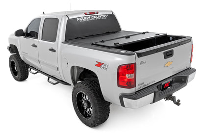 Hard Tri-Fold Flip Up Bed Cover | 5'9" Bed | Chevy/GMC 1500 (07-13) - Image 4