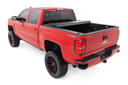 Hard Tri-Fold Flip Up Bed Cover | 5'9" Bed | Chevy/GMC 1500 (14-18 & Classic) - Image 4