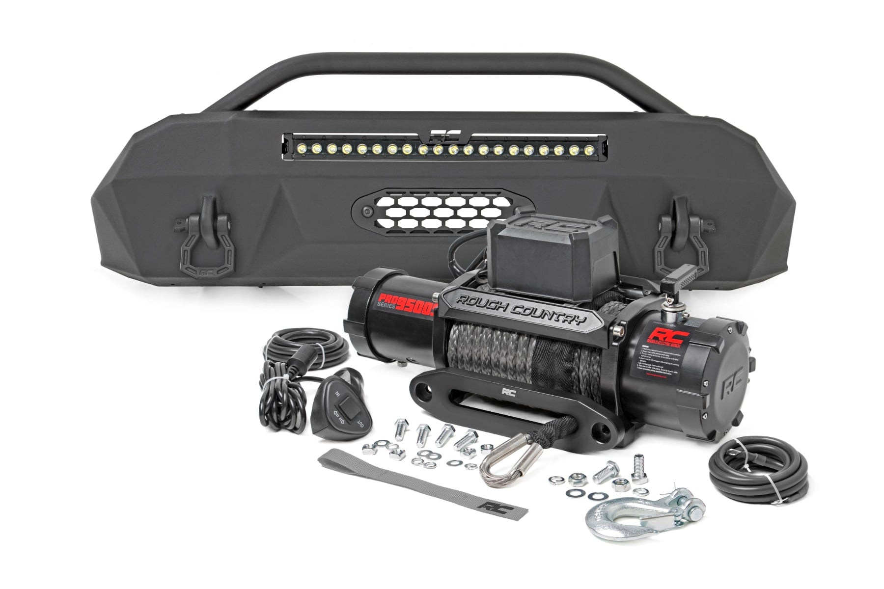 Front Bumper | Hybrid | 20" Blk DRL LED | 9500S | Toyota Tacoma (16-23)