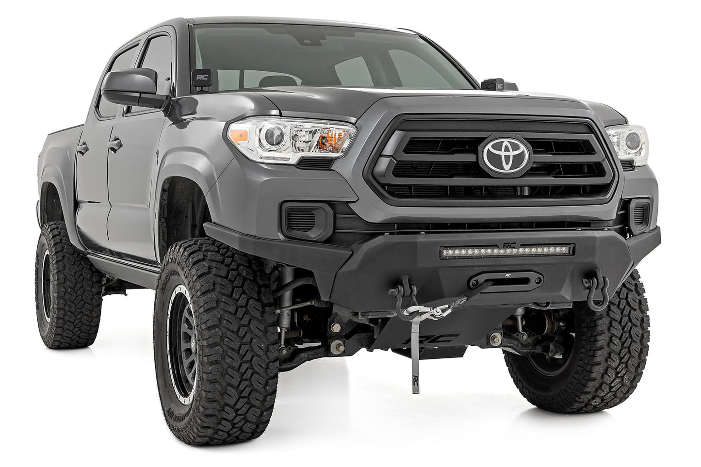 Front Bumper | Hybrid | 20" Blk LED | 12000-Lb Winch Syn | Toyota Tacoma (16-23) - Image 3