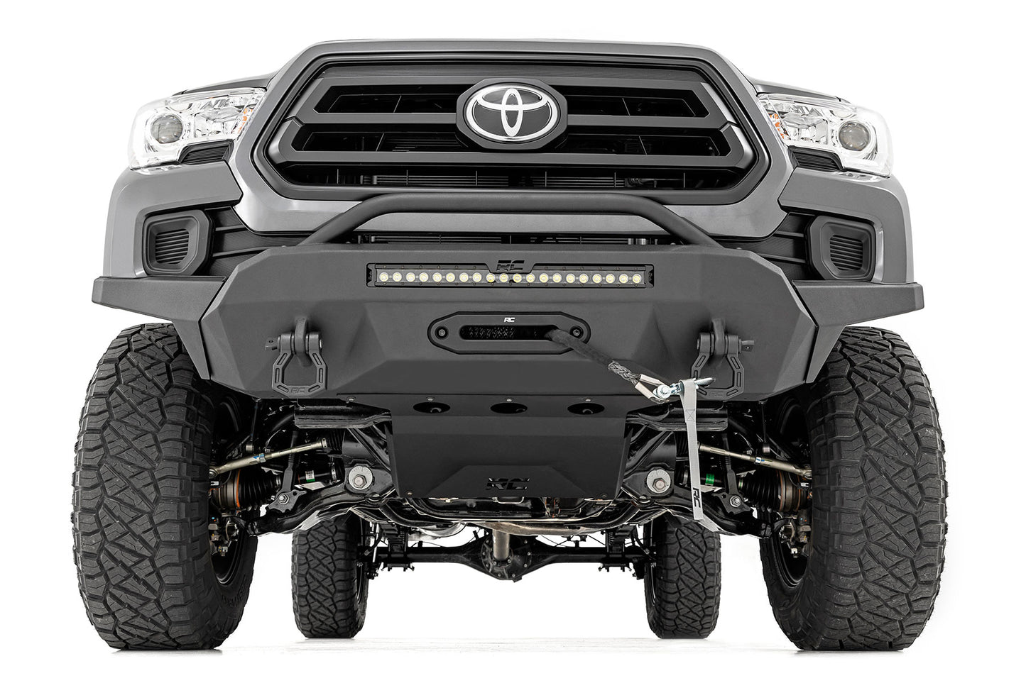 Front Bumper | Hybrid | 20" Blk LED | 9500-Lb Winch Syn | Toyota Tacoma (16-23) - Image 6