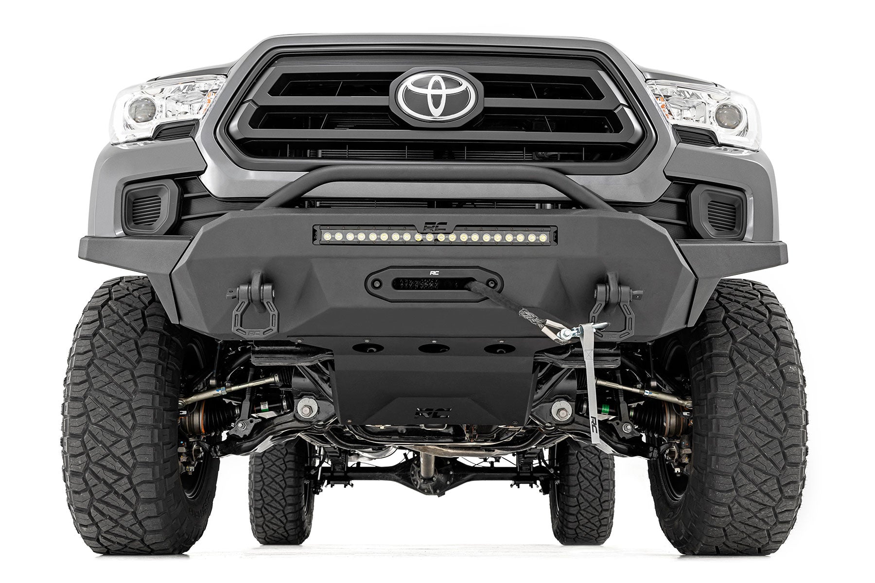 Front Bumper | Hybrid | 20" Blk LED | 9500-Lb Winch Syn | Toyota Tacoma (16-23) - Image 6