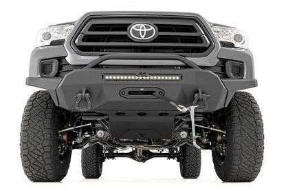 Front Bumper | Hybrid | 20" Blk LED | 9500-Lb Winch Syn | Toyota Tacoma (16-23) - Image 6