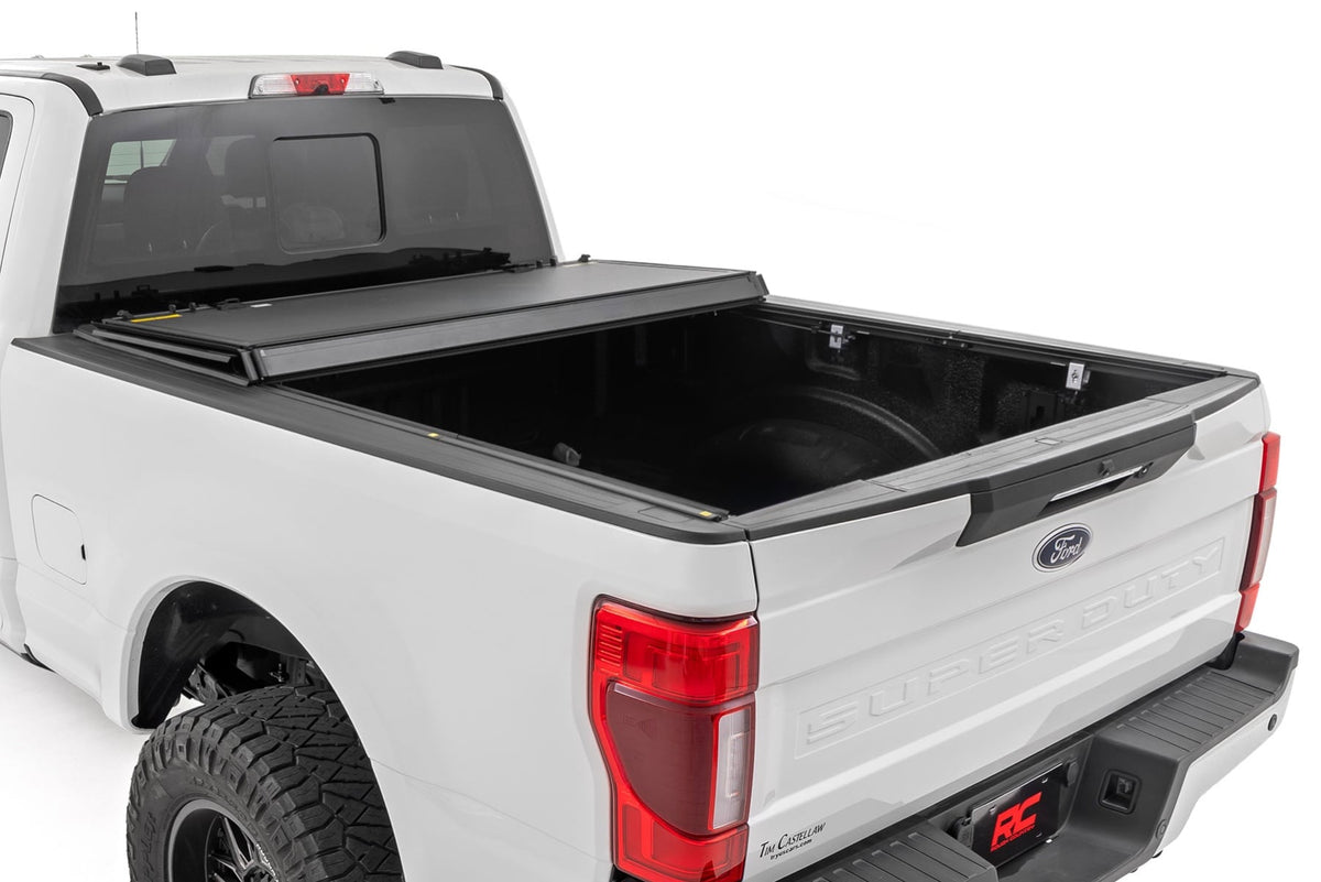 Hard Tri-Fold Flip Up Bed Cover | 6'10" Bed | Ford F-250/F-350 Super Duty (17-26) - Image 5