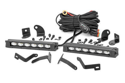 LED Light Kit | Bumper Mount | 6" Black Slimline Pair | Ford Ranger (19-23) - Image 5