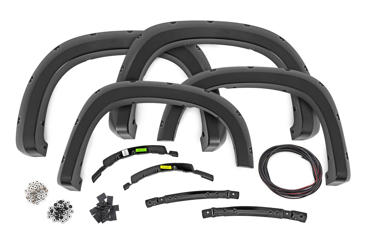 Pocket Fender Flares | GAZ Summit White | Chevy Silverado 1500 2WD/4WD (22-26)