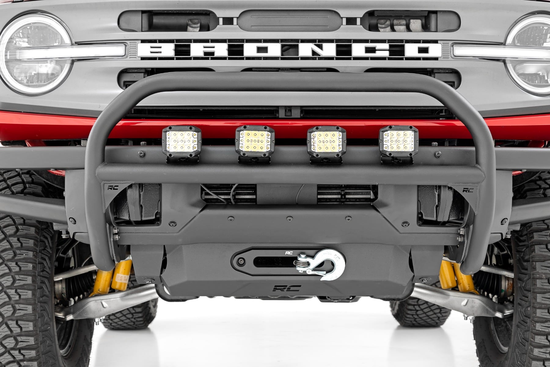 Nudge Bar | 20 Inch BLK DRL Single Row LED | OE Modular Steel | Ford Bronco (21-26) - Image 3