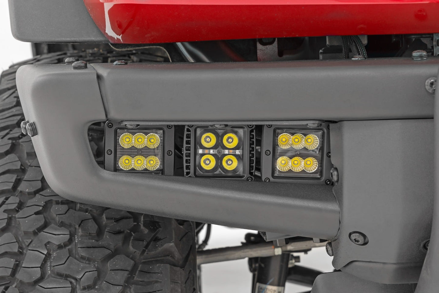 LED Light Kit | Fog Mount | Triple 2" Black Pair | Spot | Ford Bronco (21-26) - Image 6