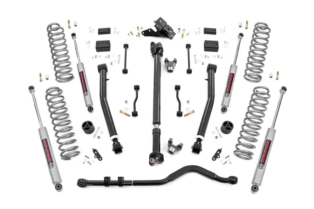 3.5 Inch Lift Kit | Adj Lower | FR D/S | Jeep Wrangler Unlimited Rubicon (18-23)