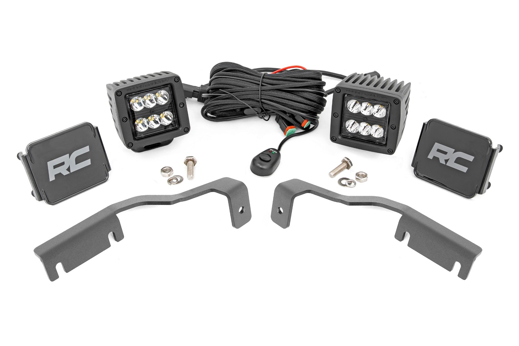 LED Light Kit | Ditch Mount | 2" Black Pair | Spot | Nissan Frontier (22-26)