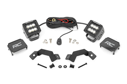 LED Light Kit | Ditch Mount | 2" Black Pair | Flood | Toyota Land Cruiser (24-26)
