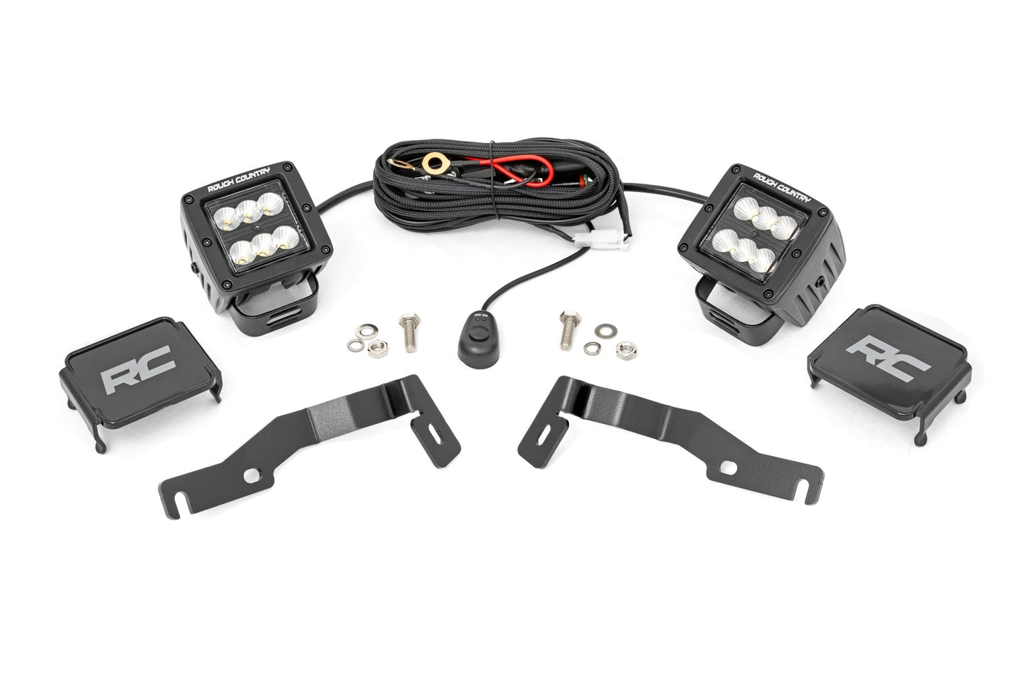 LED Light Kit | Ditch Mount | 2" Black Pair | Flood | Toyota Tacoma (24-26) - Image 2