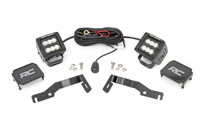LED Light Kit | Ditch Mount | 2" Black Pair | Flood | Toyota Tacoma (24-26) - Image 2