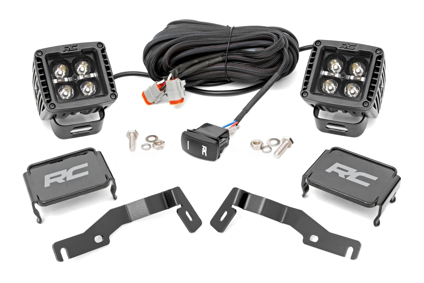 LED Light Kit | Ditch Mount | 2" Black Pair | White DRL | Toyota Tacoma (24-26) - Image 2