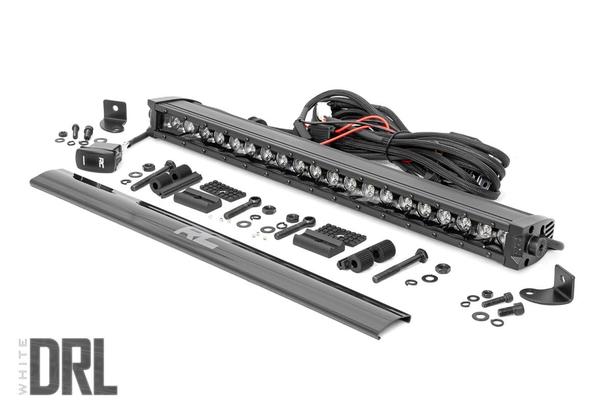 20 Inch Black Series LED Light Bar | Single Row | Amber DRL - Image 2