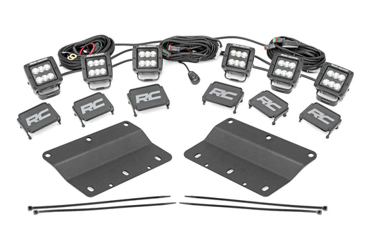 LED Light Kit | Fog Mount | Triple 2" Black Pair | Spot | Ford Bronco (21-26)