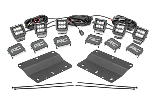 LED Light Kit | Fog Mount | Triple 2" Black Pair | Spot/Flood | Ford Bronco (21-26)