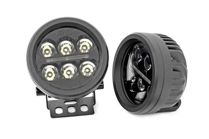 Black Series Round LED Light Pair | 3.5 Inch | Amber DRL - Image 3