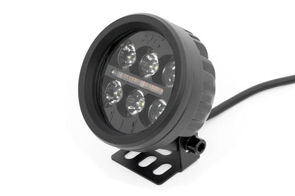 Black Series Round LED Light Pair | 3.5 Inch | Amber DRL - Image 2