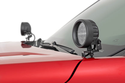 LED Light Kit | Ditch Mount | Black Series Round | 3.5 Inch | Amber DRL | Toyota Tacoma (24-26) - Image 3
