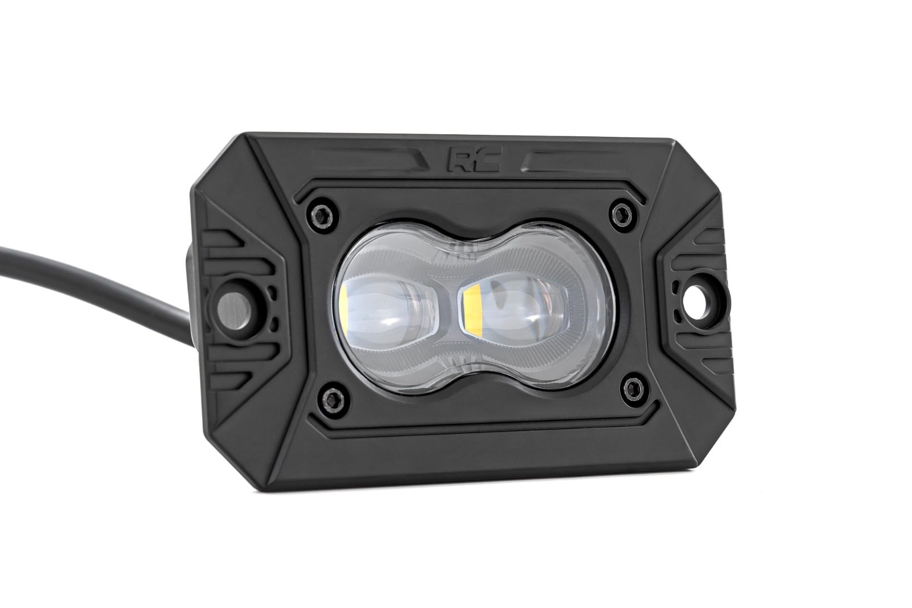 3x1.75 Inch Black Series LED Slim Aux | SAE Fog | Flush Mount | Pair - Image 2
