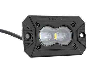 3x1.75 Inch Black Series LED Slim Aux | SAE Fog | Flush Mount | Pair - Image 2