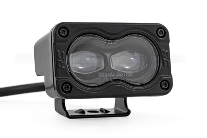 3x1.75 Inch Black Series | Yellow | LED Slim Aux | SAE Fog | Pair - Image 2