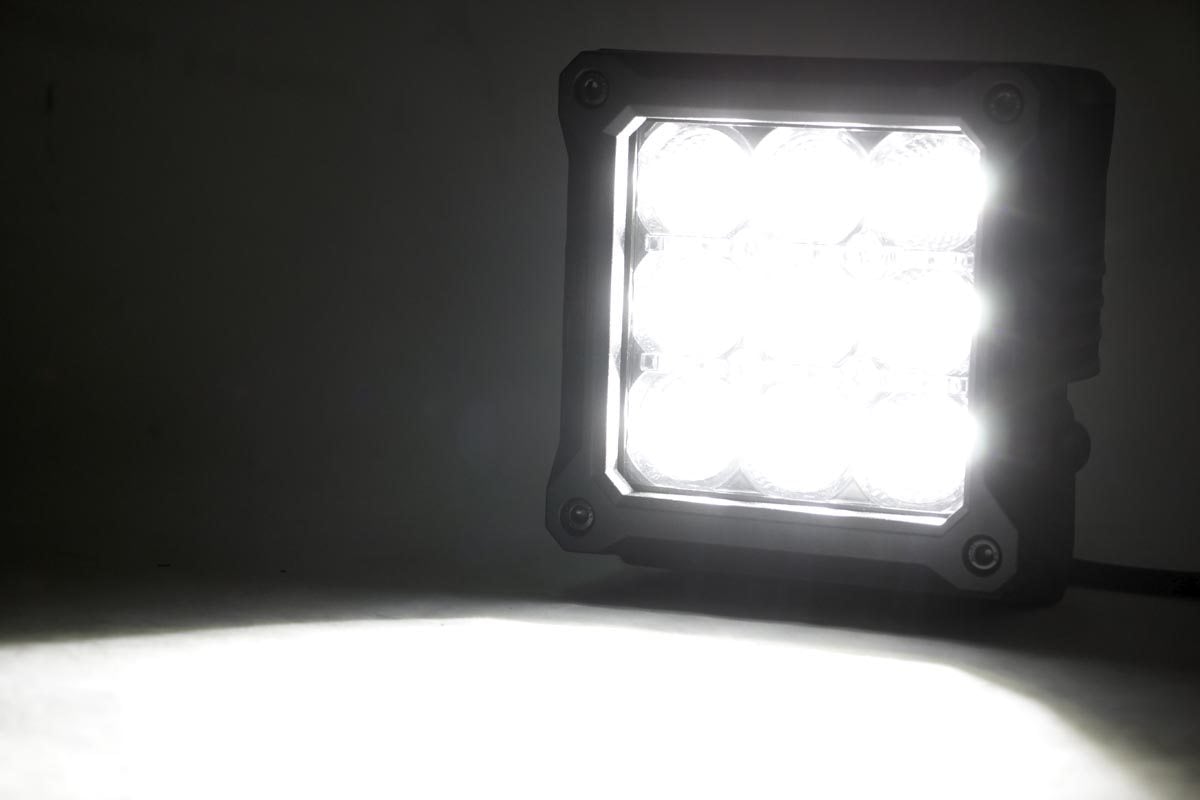 4 Inch Chrome Series LED Light Pods | Square | White DRL | Pair - Image 2