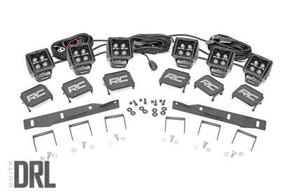 LED Light Kit | Fog Mount | Triple 2" Black Pair | White DRL | Ford Raptor (17-20) - Image 2