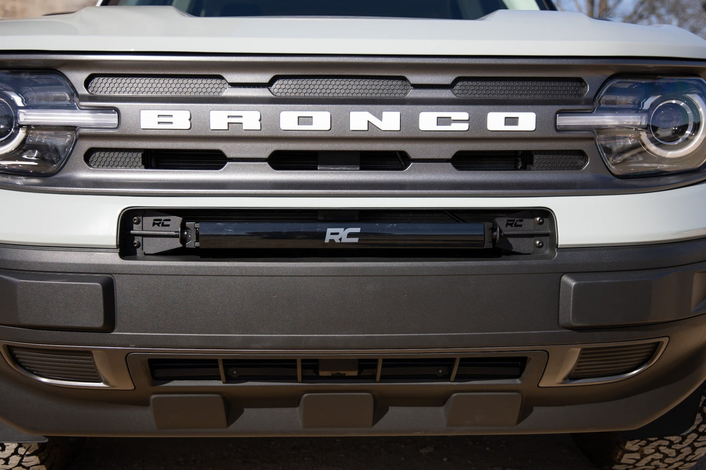 LED Light Kit | Bumper Mount | 20" Black Single Row | White DRL | Ford Bronco Sport (21-26) - Image 4