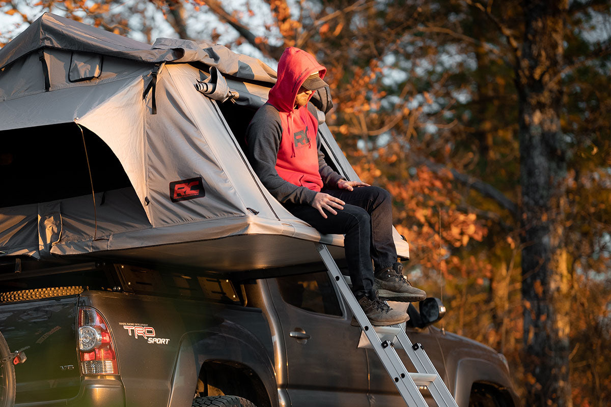 Rough Country Hoodie | Heater | Red/Gray | LG - Image 6