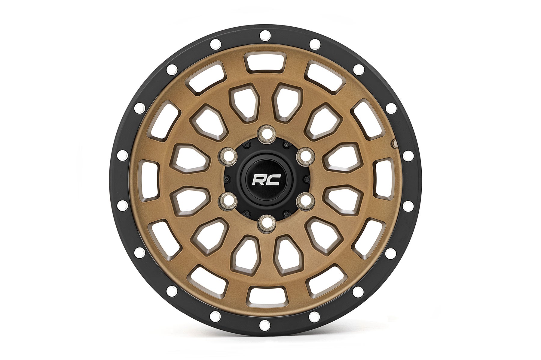 Rough Country 87 Series Wheel | Simulated Beadlock | Bronze/Black | 17x8.5 | 6x5.5 |+25mm - Image 2