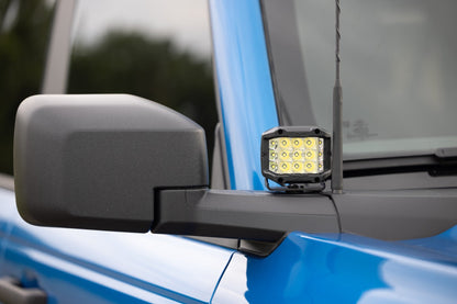 LED Light Kit | Ditch Mount | 2" Black Pair | Flood Pattern | Ford Bronco (21-26) - Image 6
