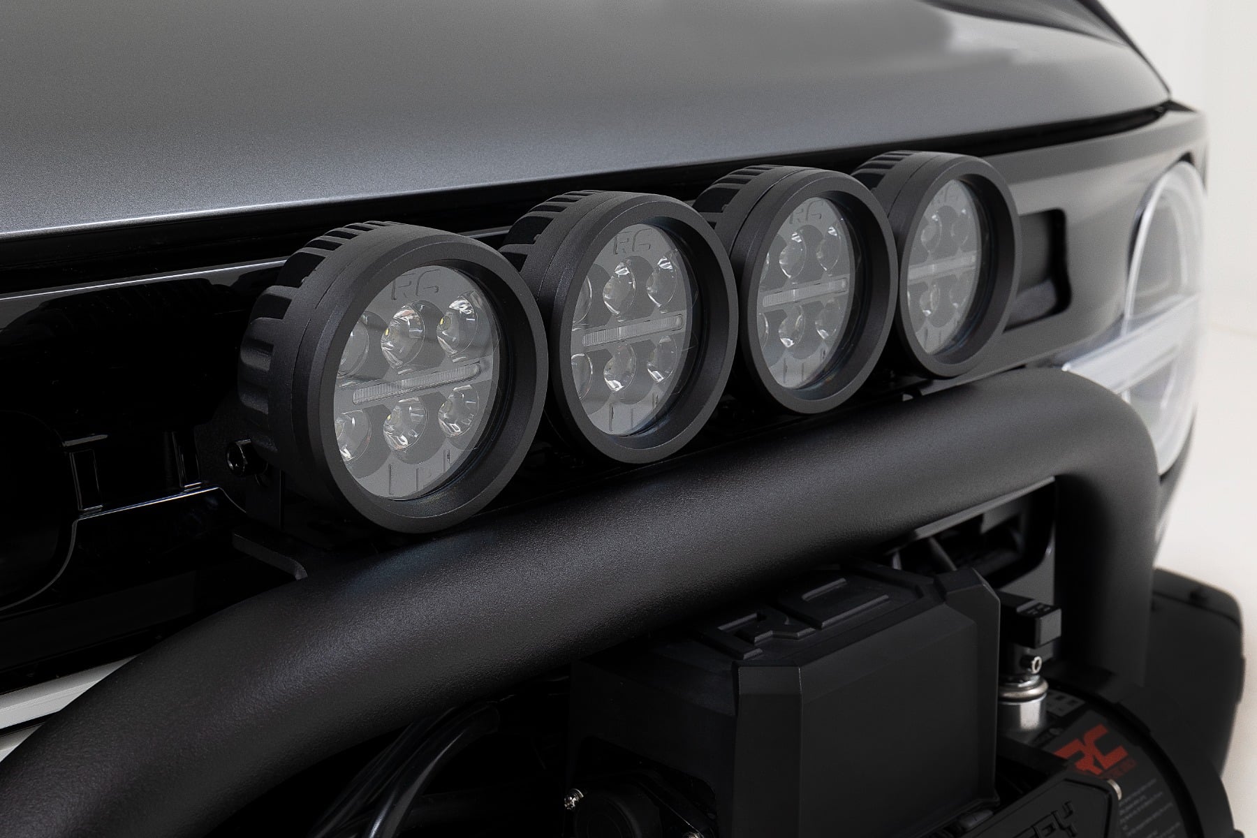 Safari Bar | 3.5" Round LED (Quad) | Black | Amber DRL | OE Modular Steel | Ford Bronco (21-26) - Image 4