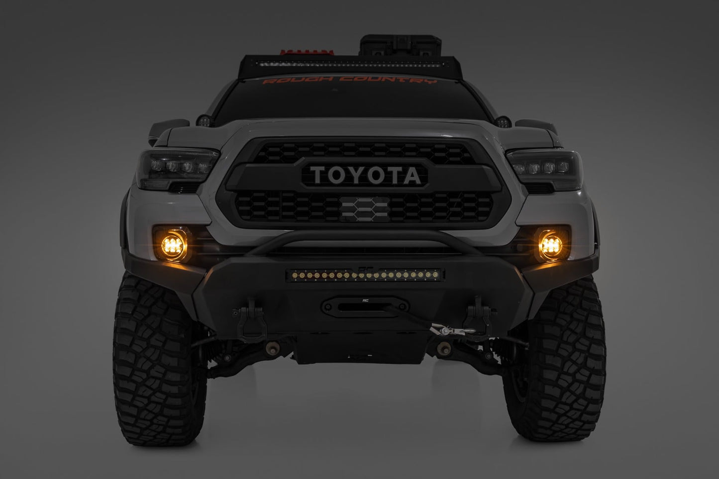 LED Fog Light Kit | 3.5 Inch Round Black Series | Amber DRL | Toyota Tacoma (16-23) - Image 2