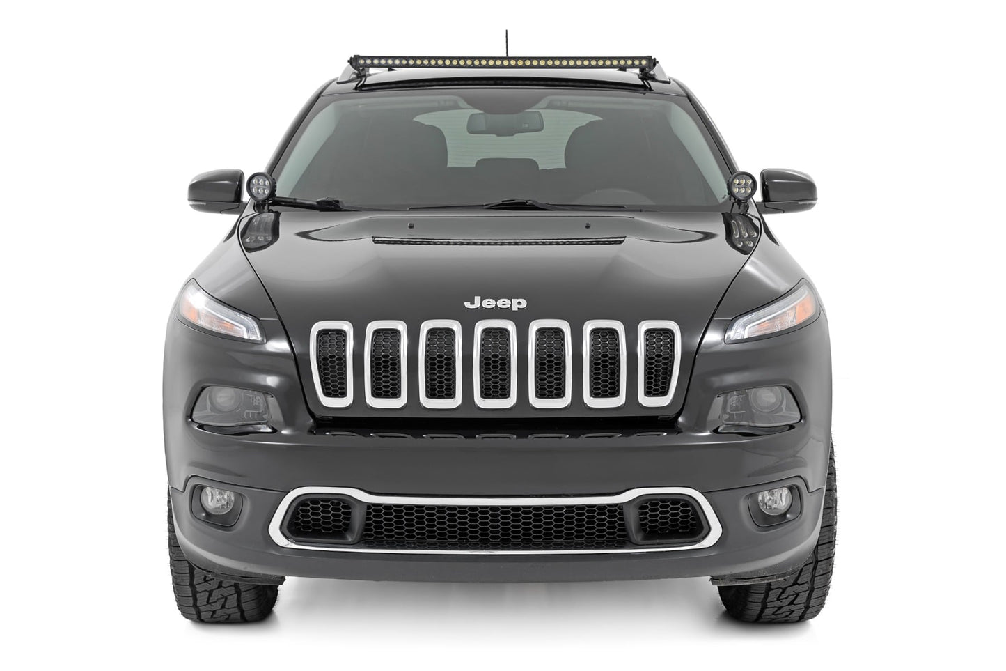 LED Light Kit | Roof Mount | 40" Black Single Row | Jeep Cherokee KL (14-23) - Image 2
