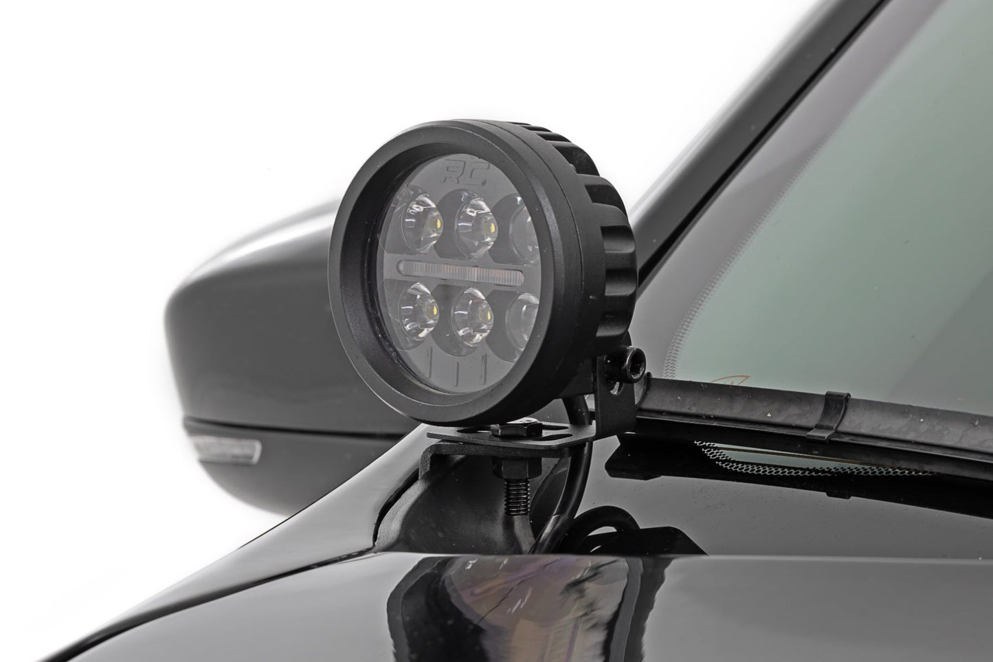 LED Light Kit | Ditch Mount | Black Series Round | 3.5 Inch | Amber DRL | Jeep Cherokee KL (14-21) - Image 2