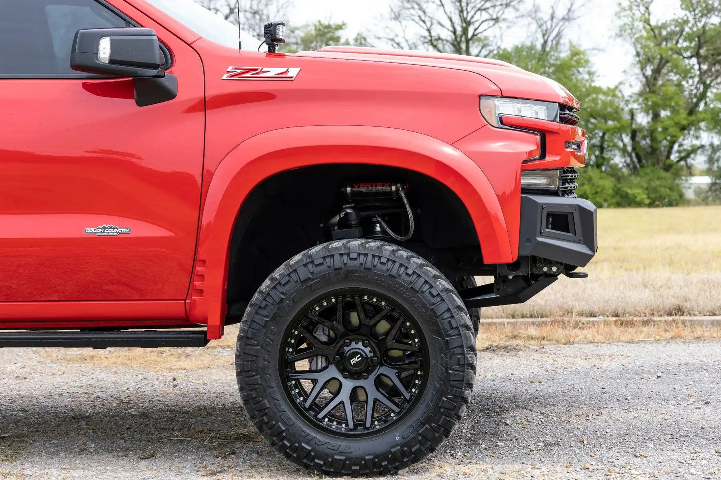 HIGH CLEARANCE FRONT BUMPER LED LIGHTS & SKID PLATE | CHEVY SILVERADO 1500 (19-22)