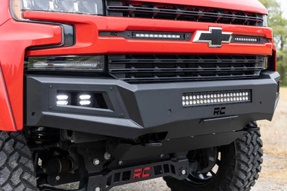 HIGH CLEARANCE FRONT BUMPER LED LIGHTS & SKID PLATE | CHEVY SILVERADO 1500 (19-22)