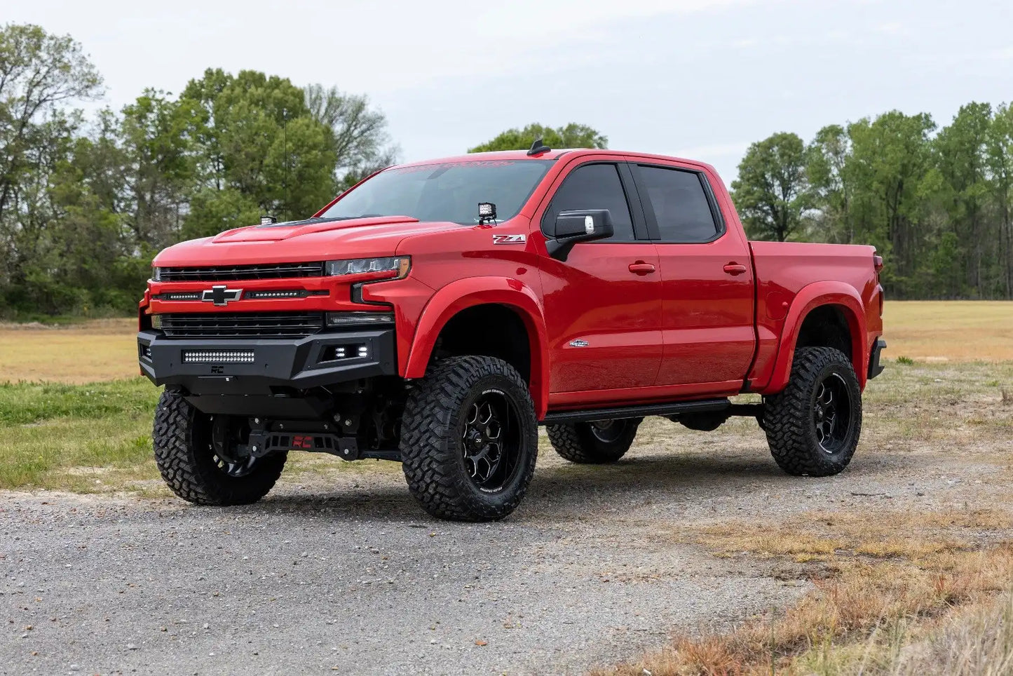 HIGH CLEARANCE FRONT BUMPER LED LIGHTS & SKID PLATE | CHEVY SILVERADO 1500 (19-22)