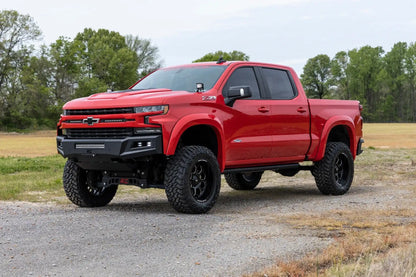HIGH CLEARANCE FRONT BUMPER LED LIGHTS & SKID PLATE | CHEVY SILVERADO 1500 (19-22)