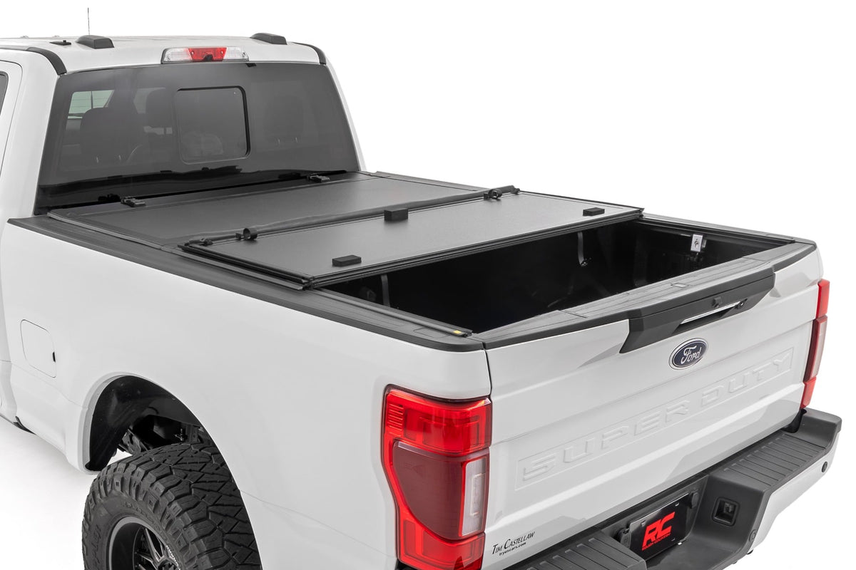 Hard Tri-Fold Flip Up Bed Cover | 6'10" Bed | Ford F-250/F-350 Super Duty (17-26) - Image 4