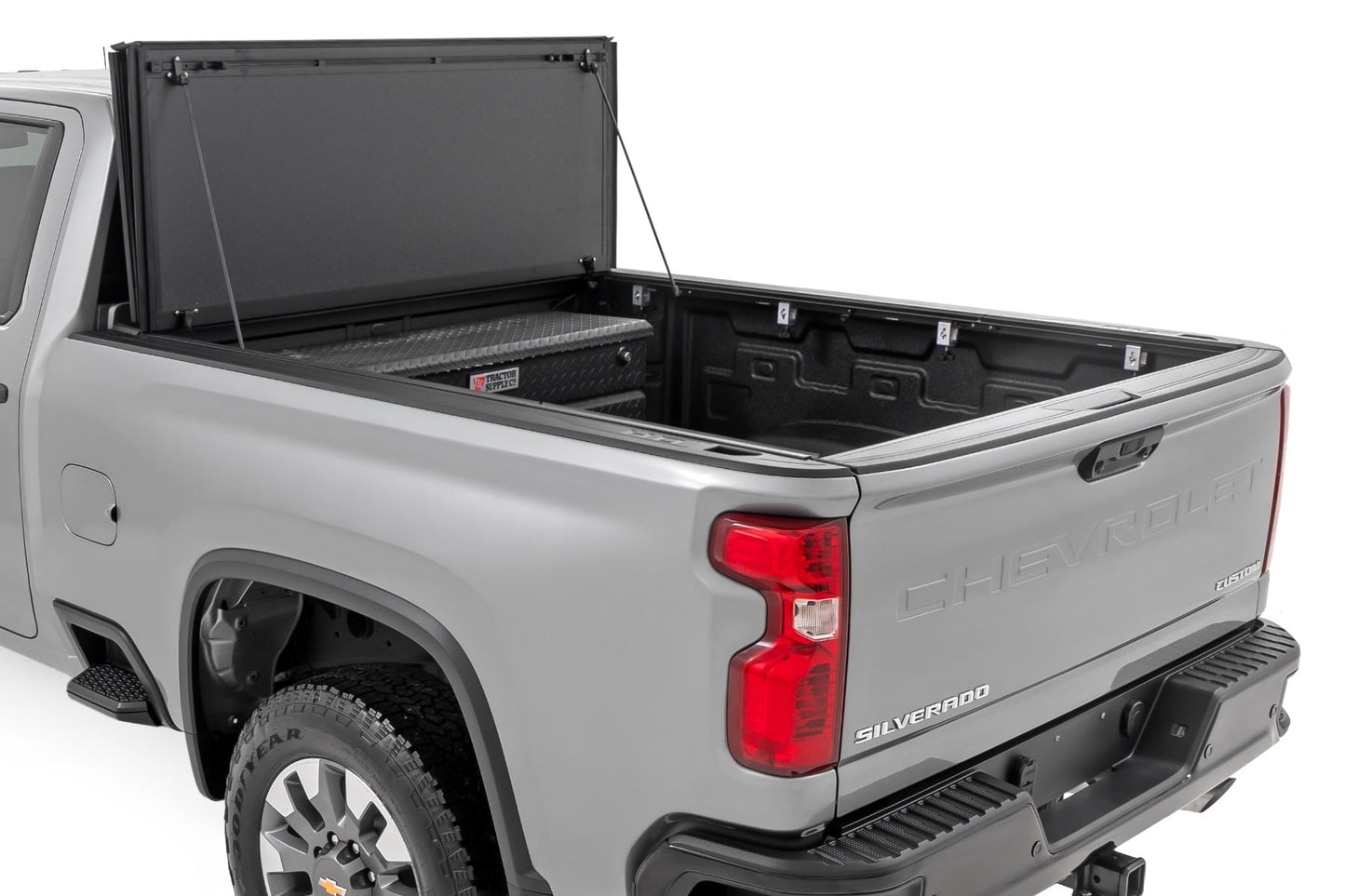 Hard Tri-Fold Flip Up Bed Cover | 6'9" Bed | Chevy/GMC  Silverado/Sierra 2500HD/3500HD (20-26) - Image 2
