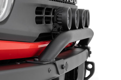 Light Bar Mount | 3.5" Round LED (Quad) | Black | Amber DRL | OE Modular Steel | Ford Bronco (21-24) - Image 5